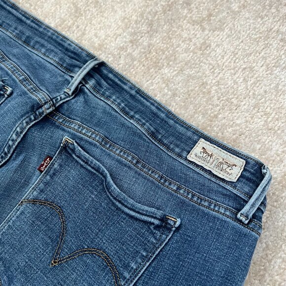 Levi’s Mid Rise Stretch Blue Skinny Jeans 18W - Picture 9 of 11